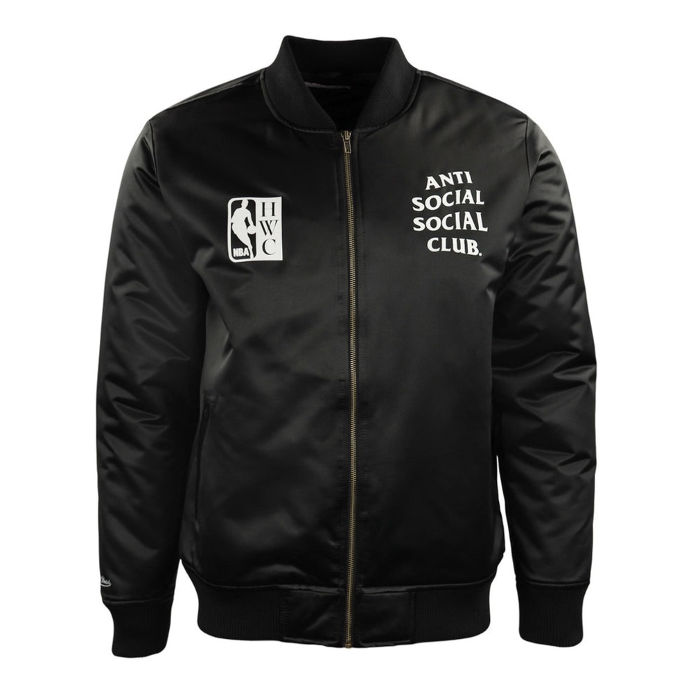 NWOT LIMITED EDITION ASSC x Mitchell & Ness NBA Logo Collage Bomber Jacket